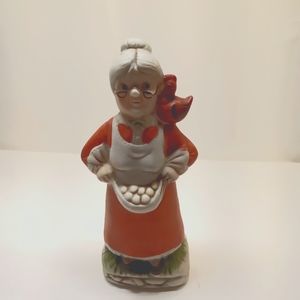 Vintage Farmers Wife Grandma by Trippies Inc 1987 Taiwan Pet Hen Apron of Eggs